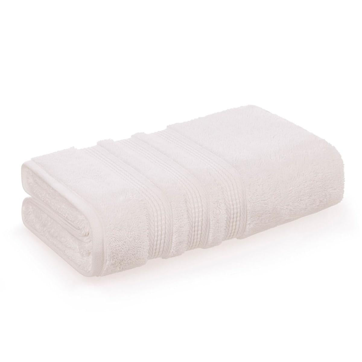 Toalha de Banho Karsten Fio Penteado 100% Algodão Suprema Branco 70x140 cm