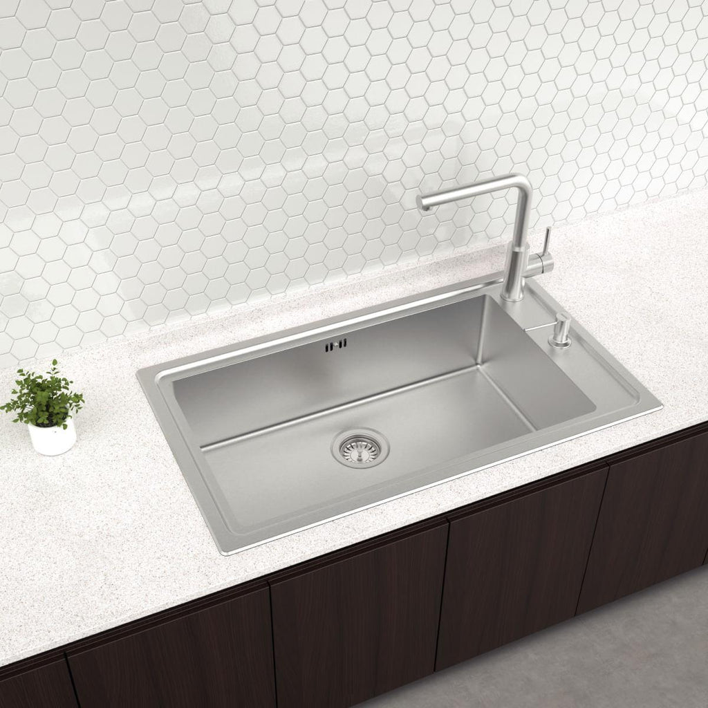 Cuba de Sobrepor Tramontina Square 86x50 cm em Aço Inox 304 Scotch Brite