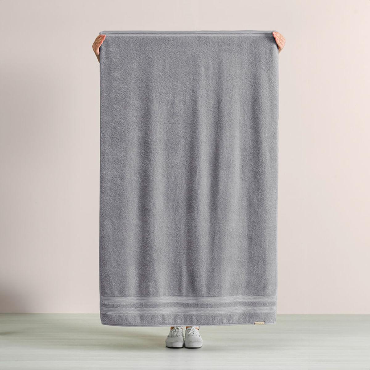 Jogo de Banho Gigante Karsten 100% Algodão 5 peças Unika Cinza Urbano 86X150 cm