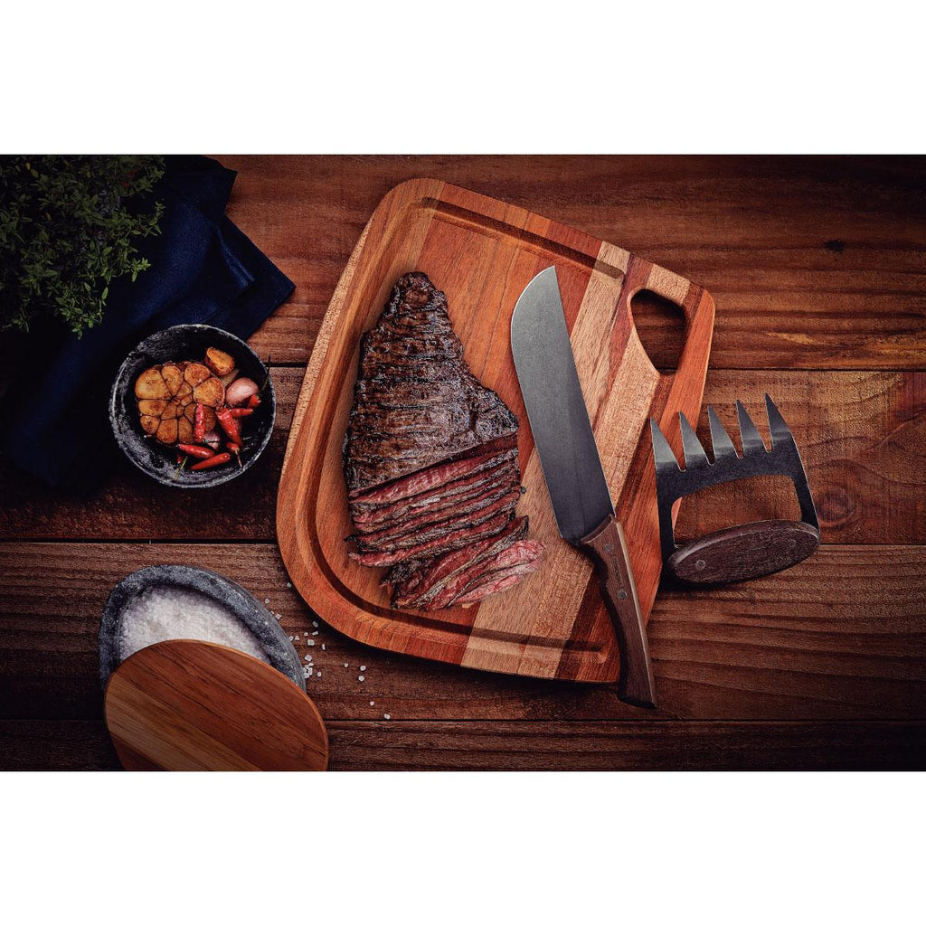 Jogo para Churrasco Tramontina Black Aço Inox Madeira 3 Peças