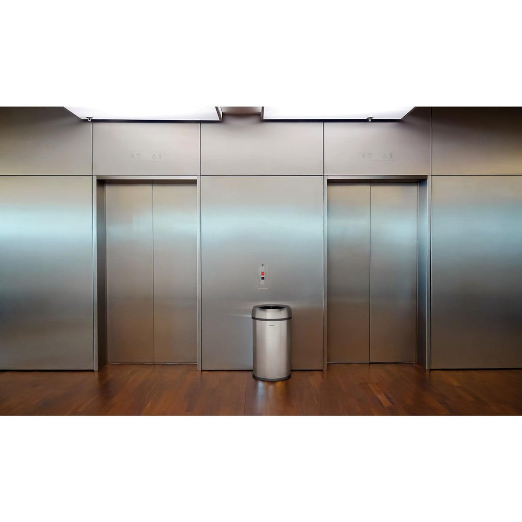 Lixeira Tramontina Institucional em Aço Inox com Acabamento Escovado 65 Litros sem Tampa