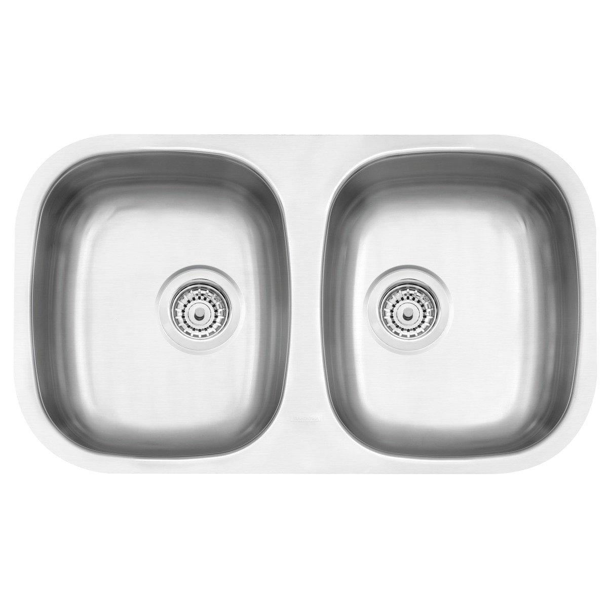 Cuba de Embutir Tramontina Prime Isis 2C 34 BL em Aço Inox Acetinado 76 x 44 cm