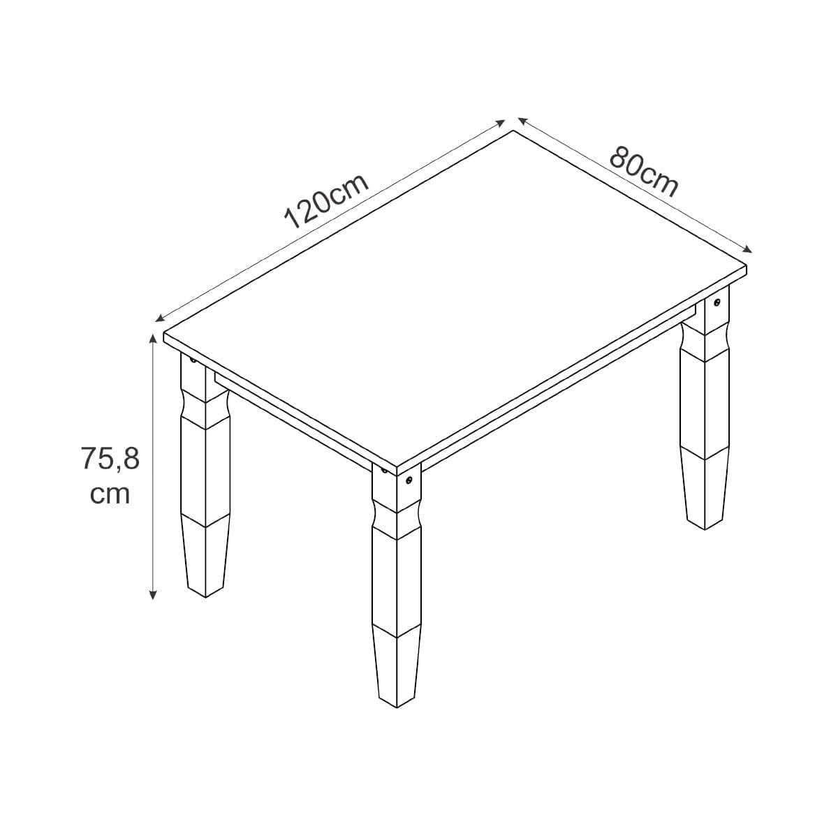 Conjunto Mesa Madeira Maciça Marin Brasil 4 Cadeiras Sofia Preta Tramontina