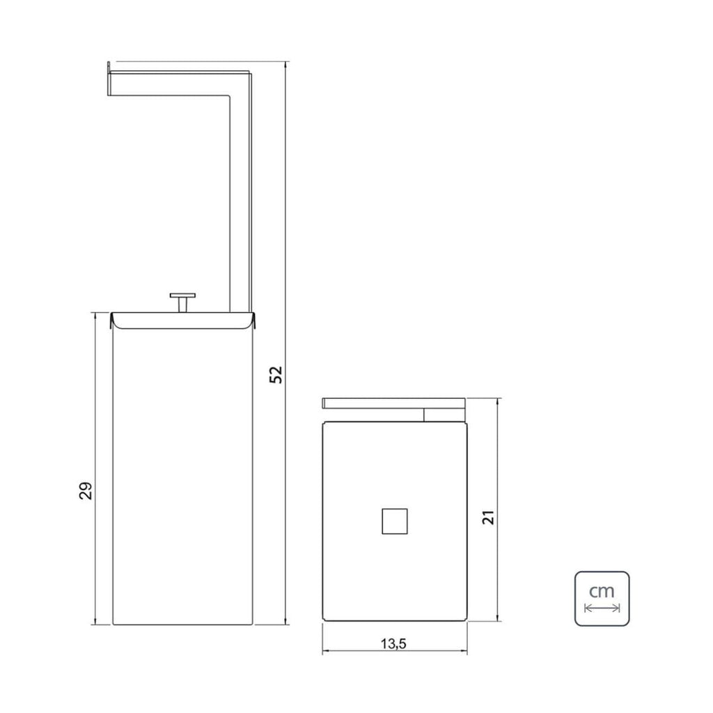 Lixeira Tramontina Luz Slim em Aço Inox Gold com Porta Rolo 5,5 Litros