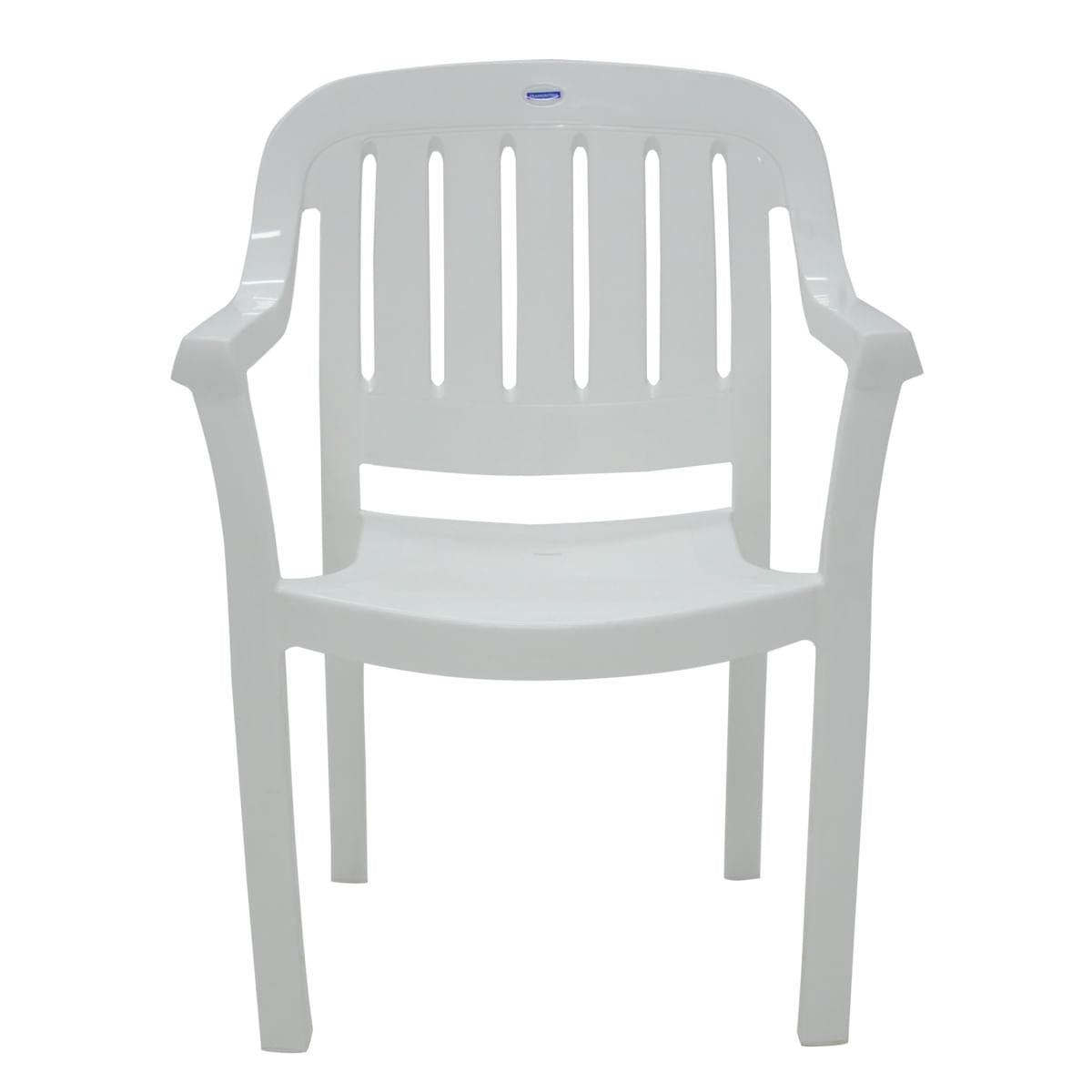 Cadeira Tramontina Miami Branco com Braços Encosto Vertical em Polipropileno