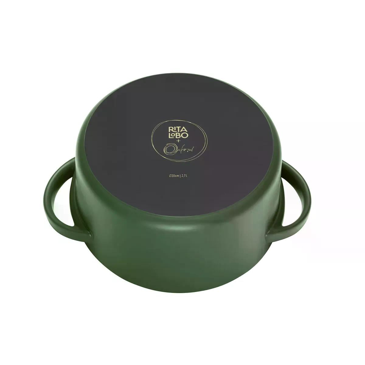 Jogo de Panelas Oxford In Natura em Ceramica 5 peças Taioba Green
