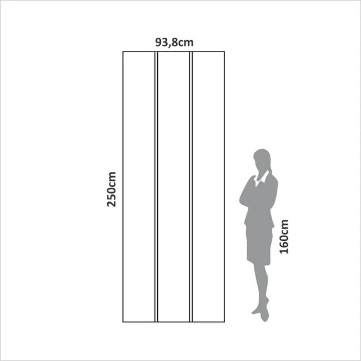 Painel Decorativo Liso 93,8cm para Parede em Mdf Carvalho Rosé Dalla Costa