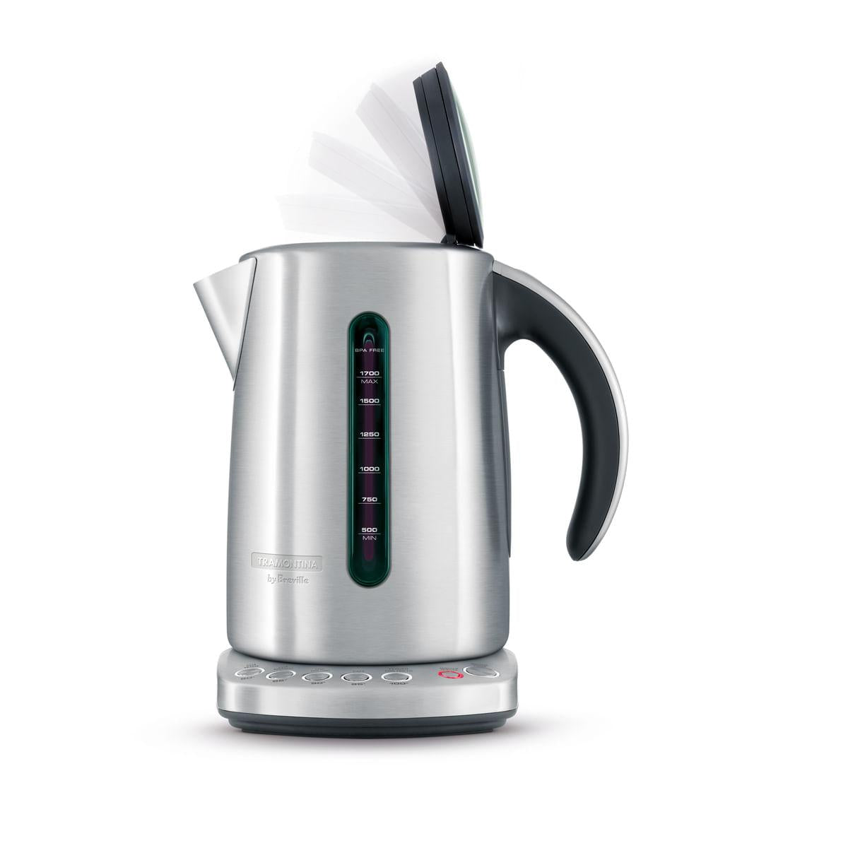 Chaleira Elétrica Tramontina by Breville Smart em Aço Inox Fosco 5 Temperaturas 1,7 L 220 V