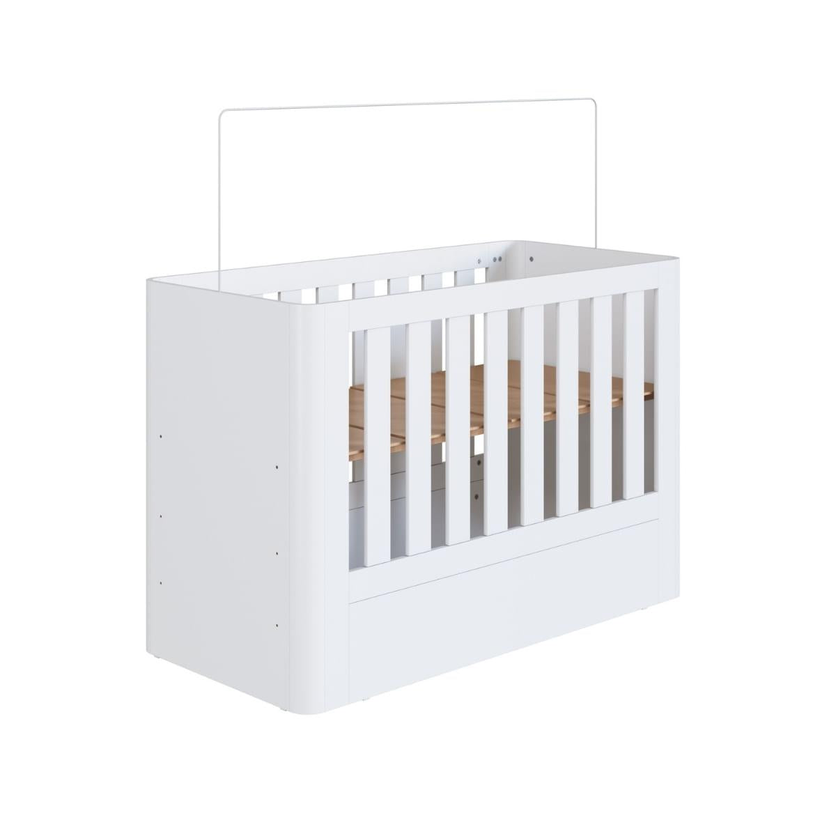 Berço Curvo Essencial Branco 133x64x90 cm Completa Móveis