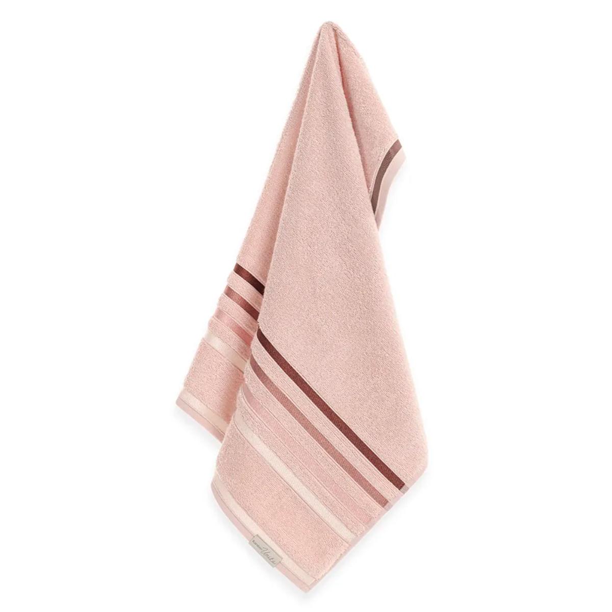 Jogo de Banho 5 Peças Fio Penteado Karsten Lumina Rosé Rosa