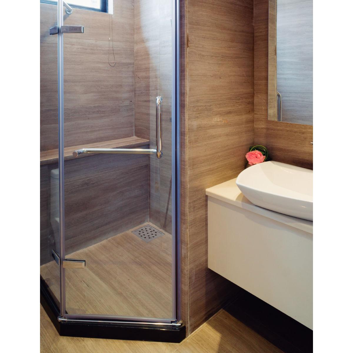Ralo Simples Quadrado Aço Inox Acetinado 10x10cm Tramontina 94535002
