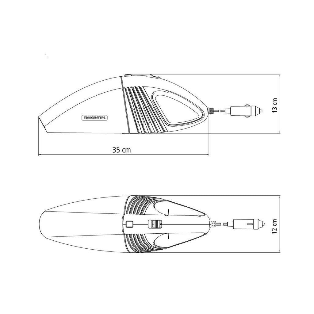 Aspirador de Pó Portátil para Carros Tramontina 60 W 12 V