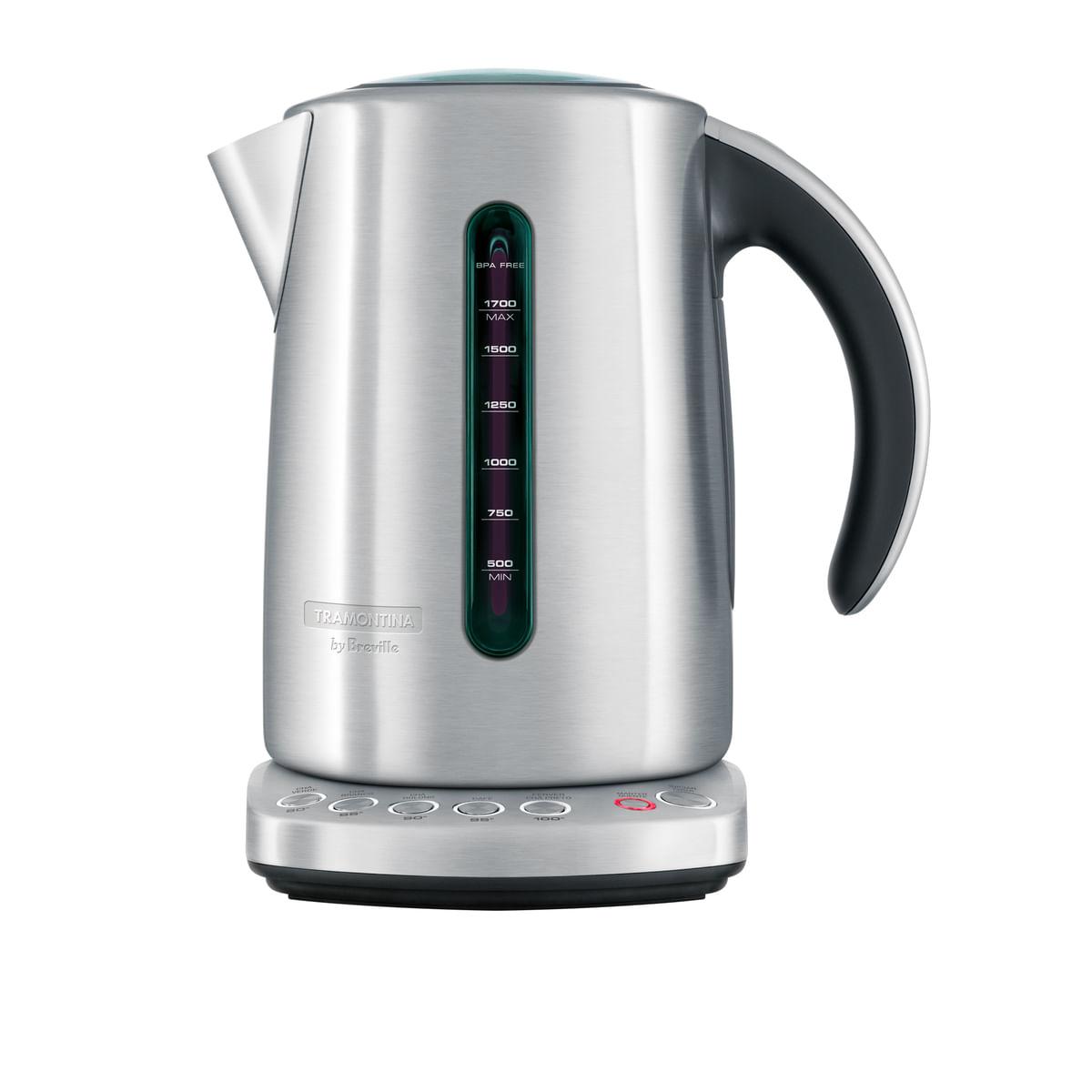 Chaleira Elétrica Tramontina by Breville Smart em Aço Inox Fosco 5 Temperaturas 1,7 L 127 L