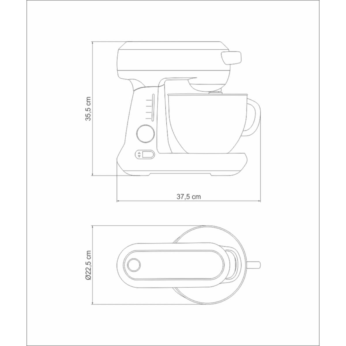 Batedeira Planetária Tramontina by Breville Mix Pro Vermelha em Alumínio Fundido 840 W com Tigela Inox 4,7 L 220 V