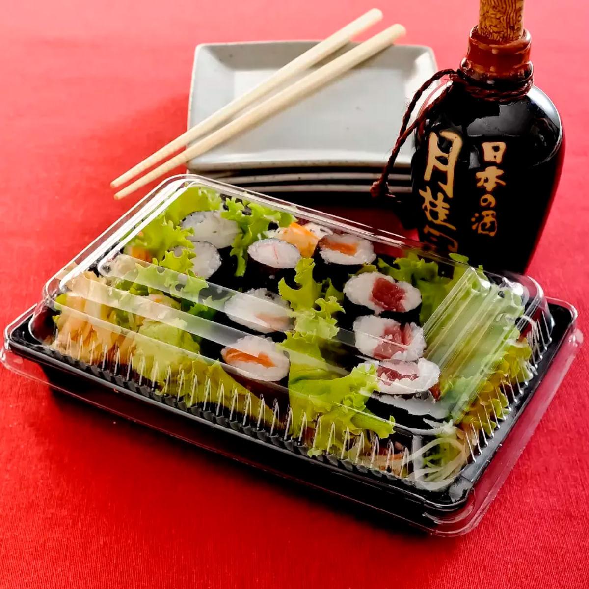 100un Embalagem Oriental GO915 800ml Preto Galvanotek