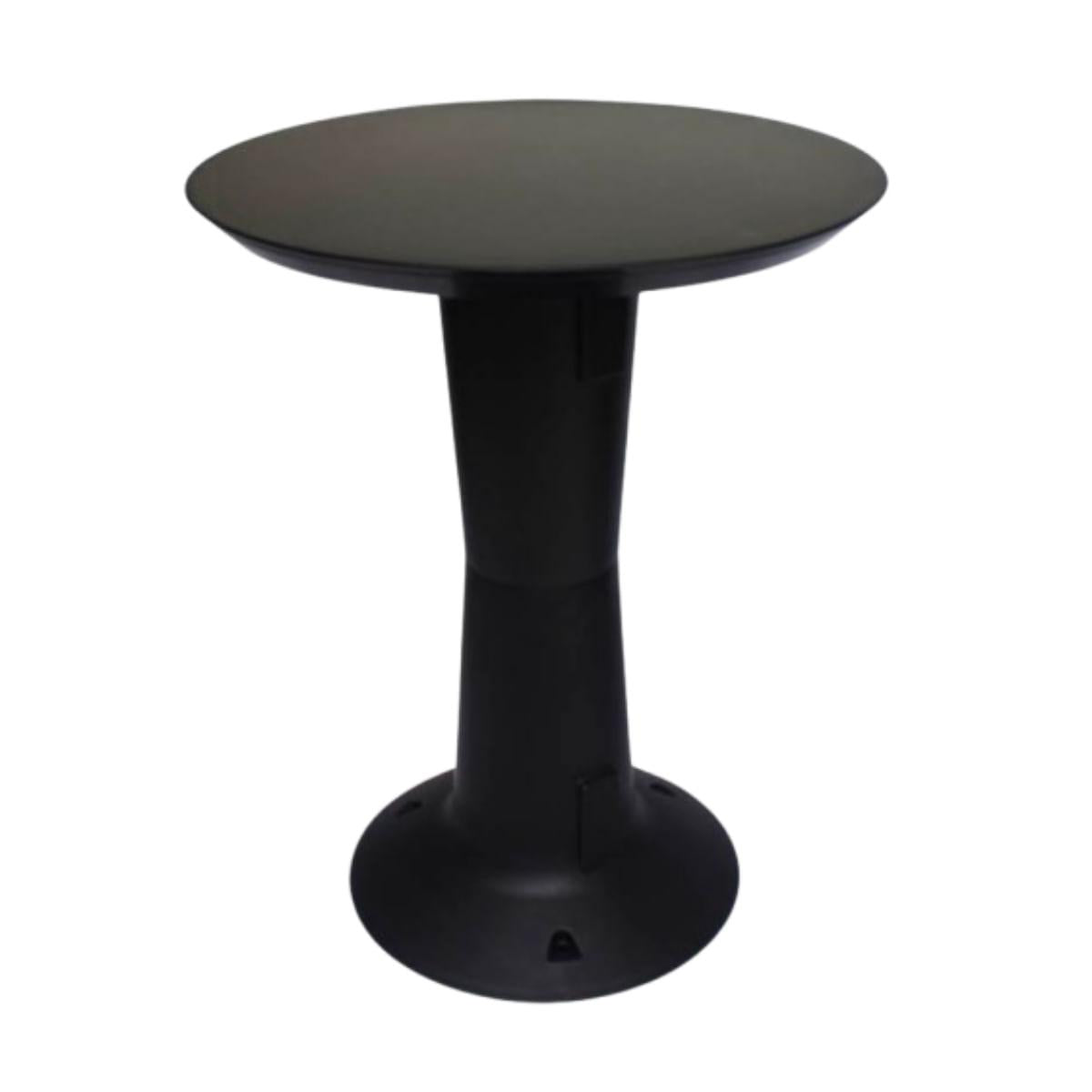 Mesa Redonda Eclipse 60cm em Polipropileno Preto Acrilys