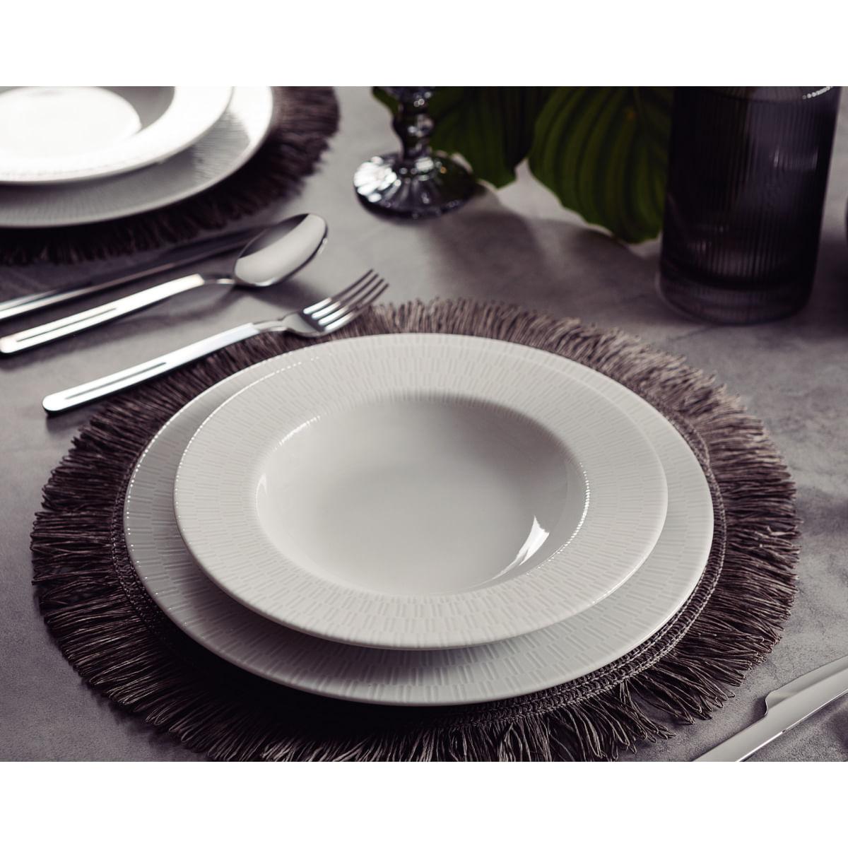 Jogo de Pratos Tramontina Santorini em Porcelana Decorada 12 peças