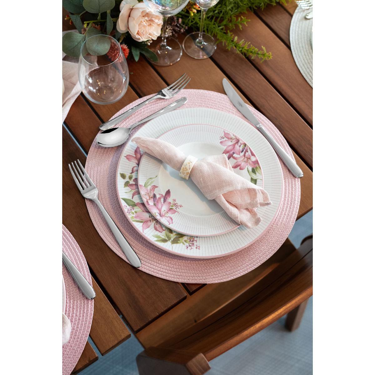 Aparelho de Jantar Tramontina Poème em Porcelana Decorada 20 Peças