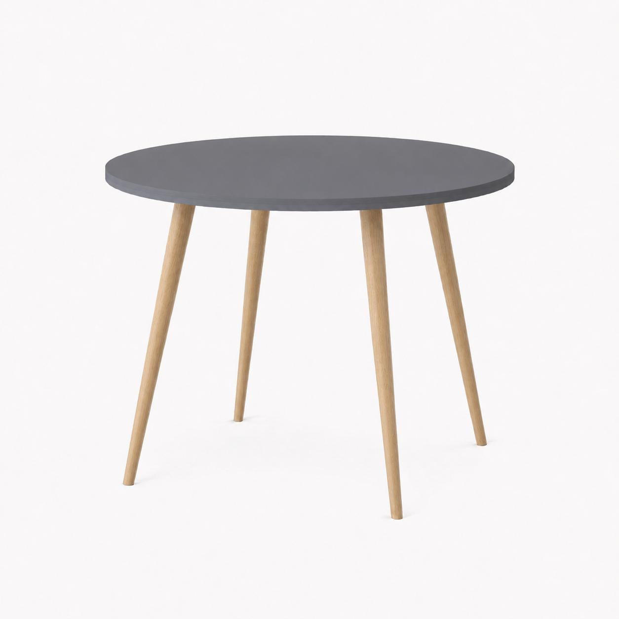 Mesa Jantar Sofia Redonda 80cm Versato 18mm Pés de Madeira Natural Marin