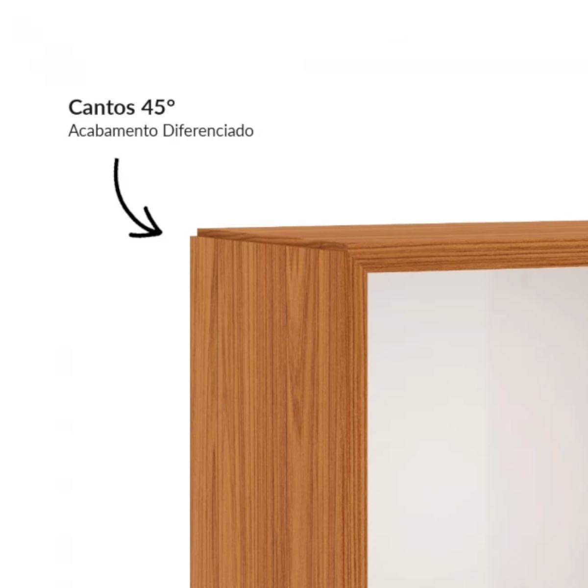 Nicho Retangular em MDF Freijó Off White 99x33x24 cm Dalla Costa TB157JW