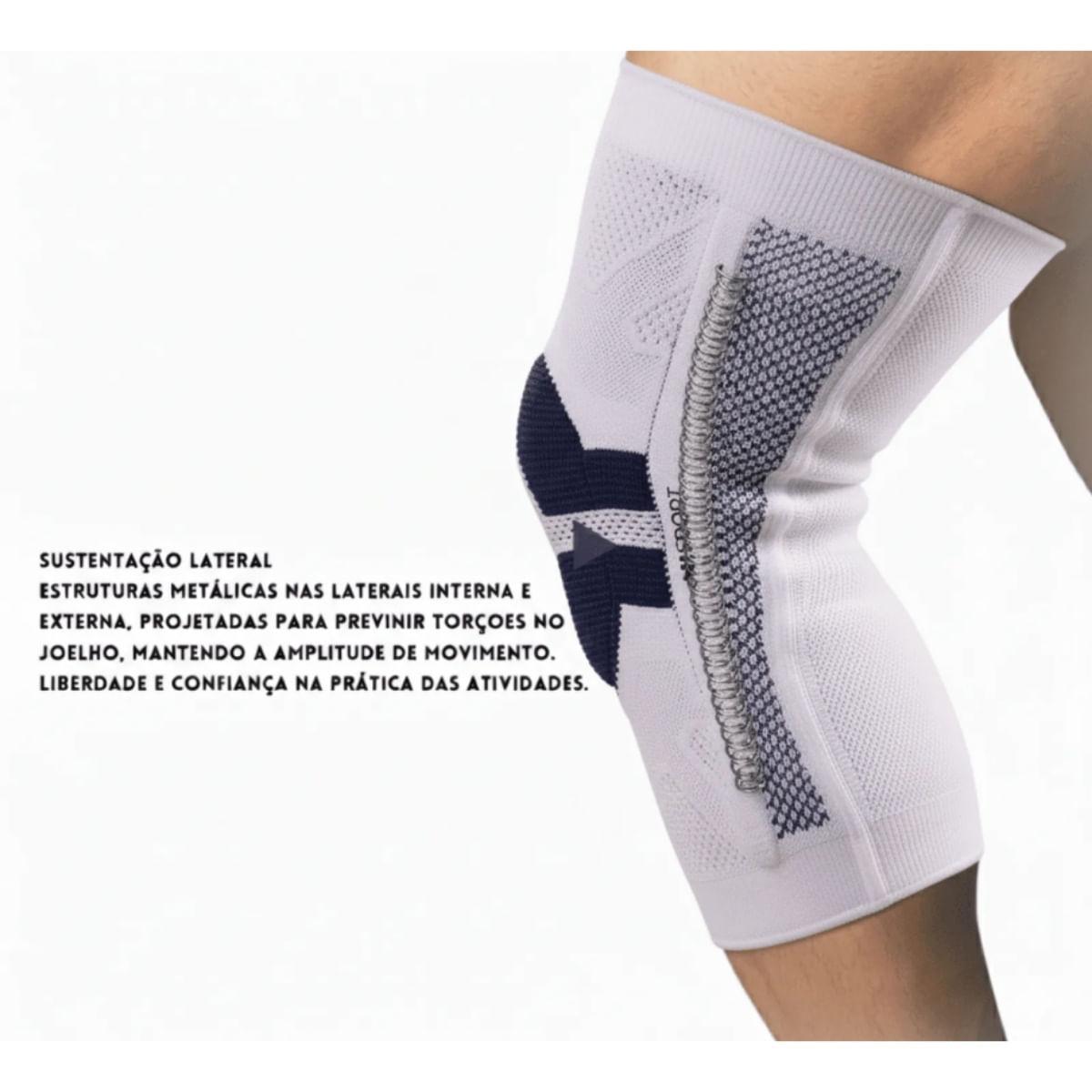 Joelheira PRO N1 Sport Branco e Azul Tamanho G