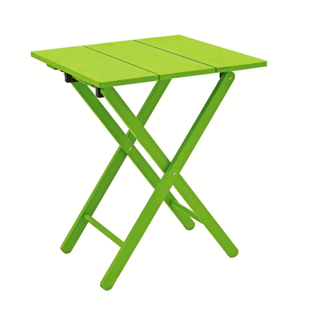 Mesa Dobrável Aconchego Tramontina em Madeira 60 x 60 x 75 cm Verde