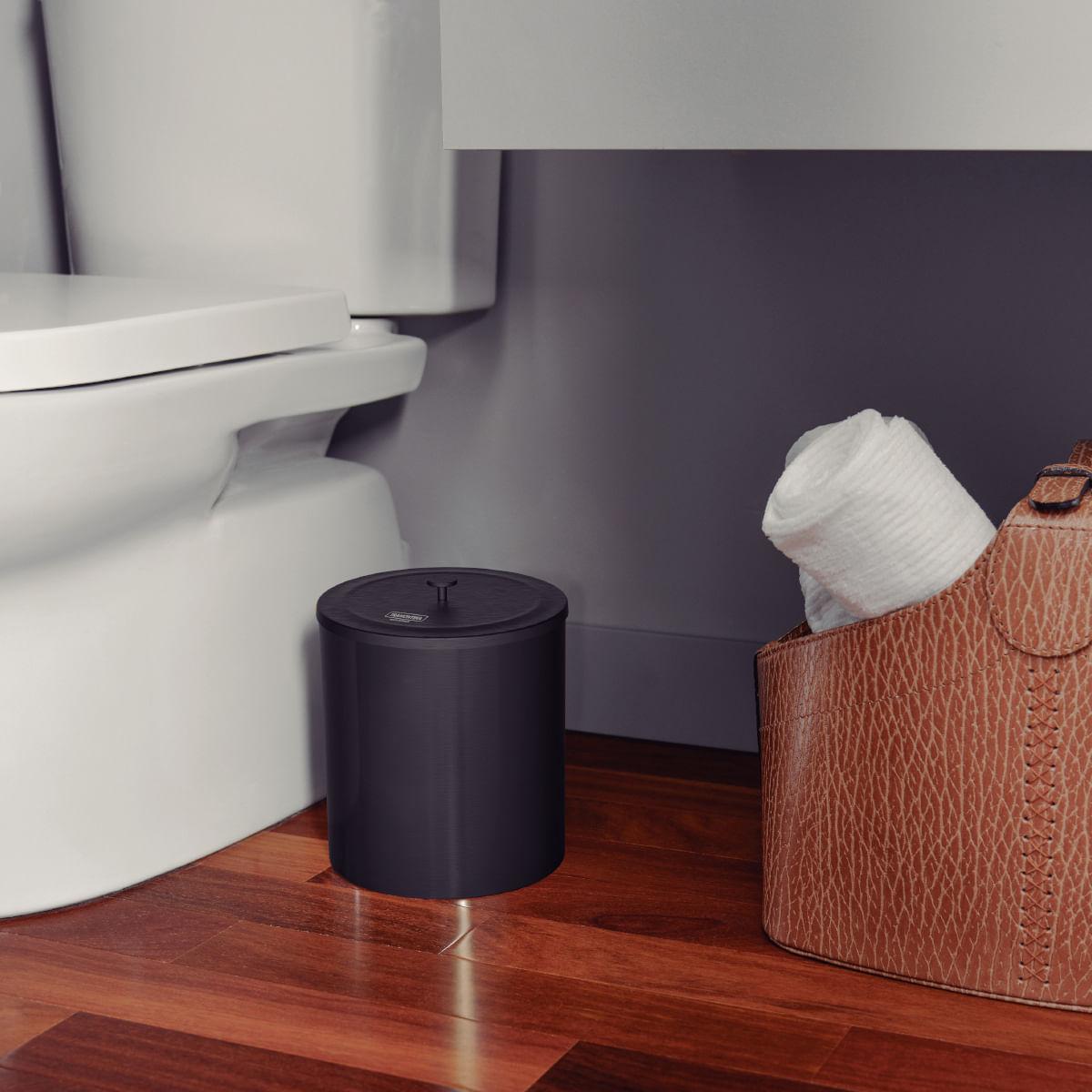Lixeira Tramontina Útil em Aço Inox Scotch Brite Verniz Black Matte 5 Litros OUTLET