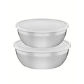 Jogo de Potes Tramontina Freezinox Aço Inox Tampa Plástica 2 Peças