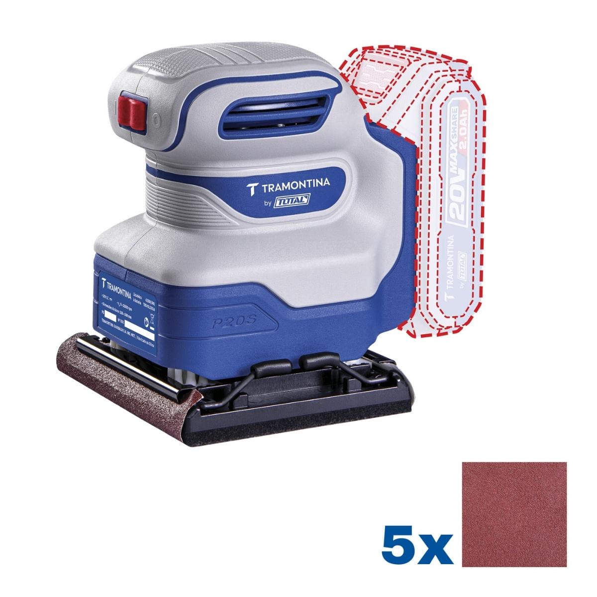 Lixadeira 20V 12000 rpm Tramontina Sem Bateria e Carregador