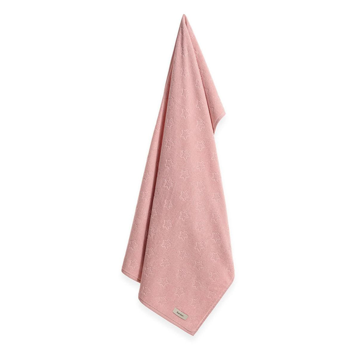Toalha de Banho Infantil Karsten Estelar Rosa Suave 66x140 cm