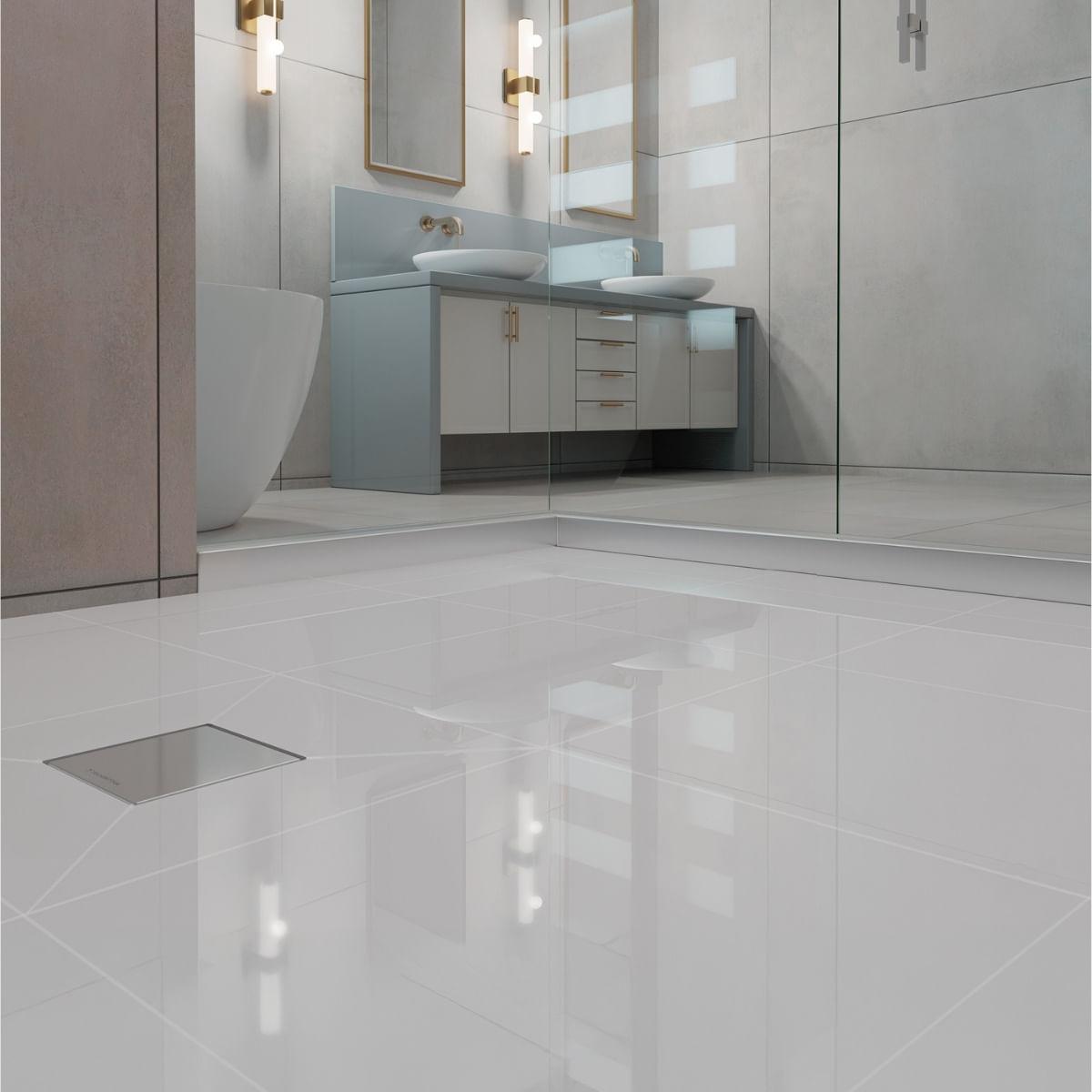 Ralo Neo Square Tramontina em Aço Inox 15 x 15 cm