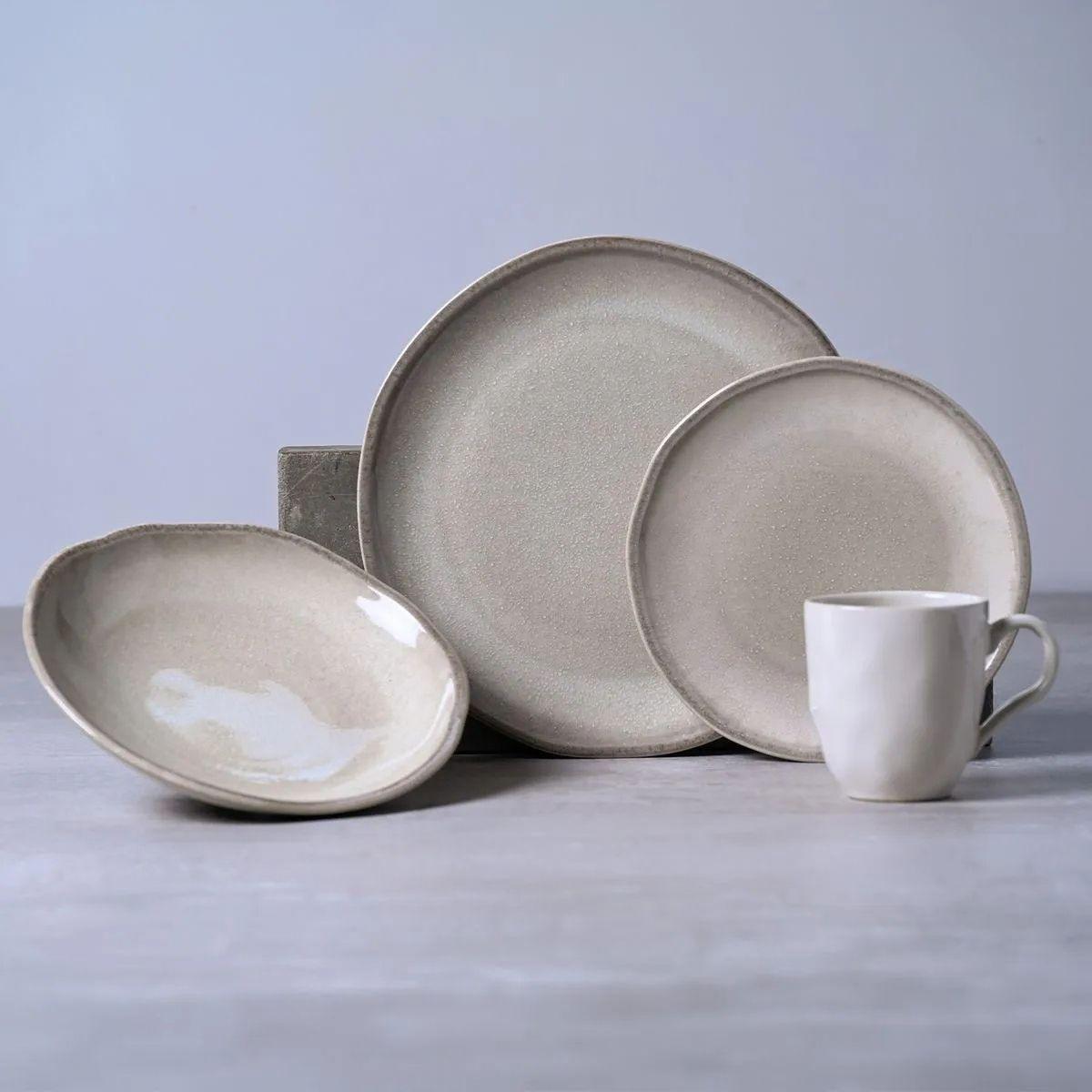 Aparelho de Jantar 16 Peças Daily Natural Off White Porto Brasil
