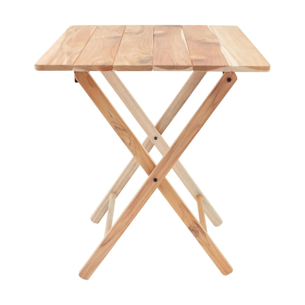 Mesa de Madeira Dobrável 60 cm Tramontina Beer Natural