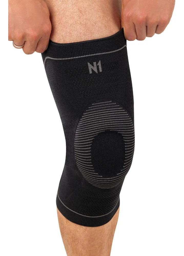 Joelheira Training Com Silicone Patelar N1 Sport Tamanho M Preto