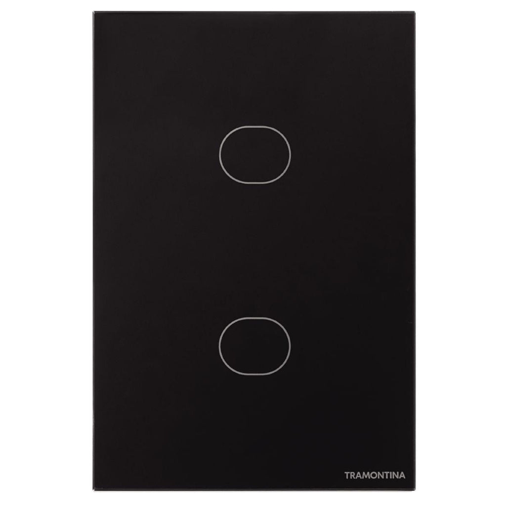 Interruptor Touch Wi-Fi Smart Tramontina Preto com 2 Canais