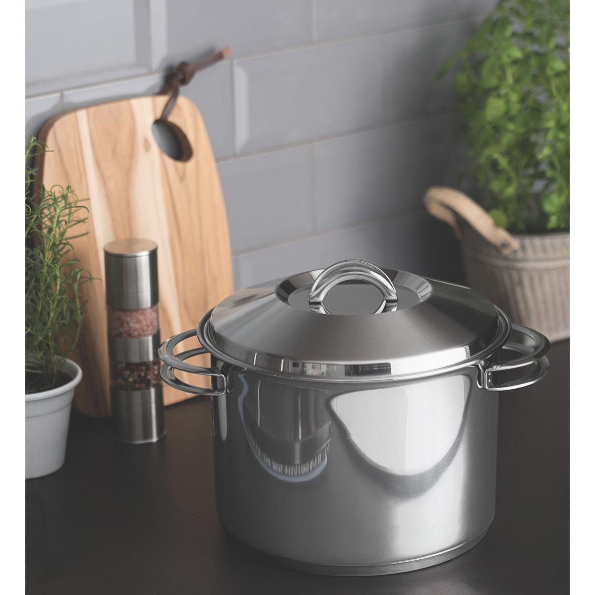 Caldeirão Tramontina Solar Aço Inox 24 cm 9,6 Litros