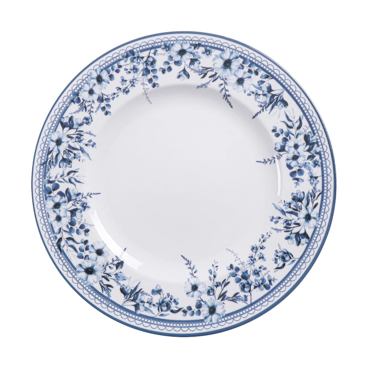 Aparelho de Jantar Tramontina Azzura em Porcelana Decorada 30 Peças