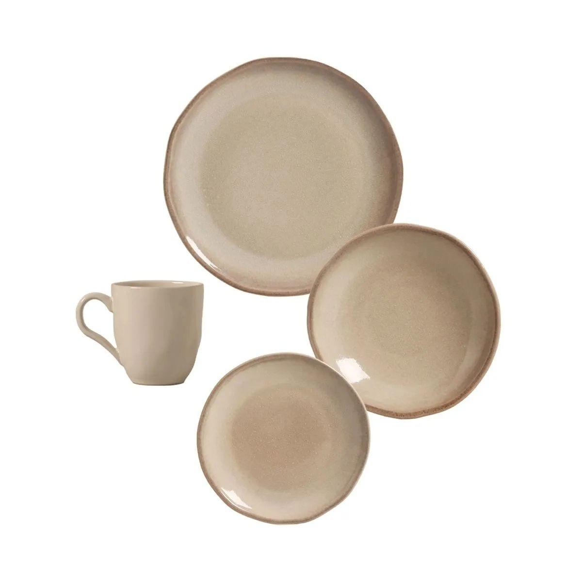 Aparelho de Jantar 16 Peças Daily Natural Off White Porto Brasil