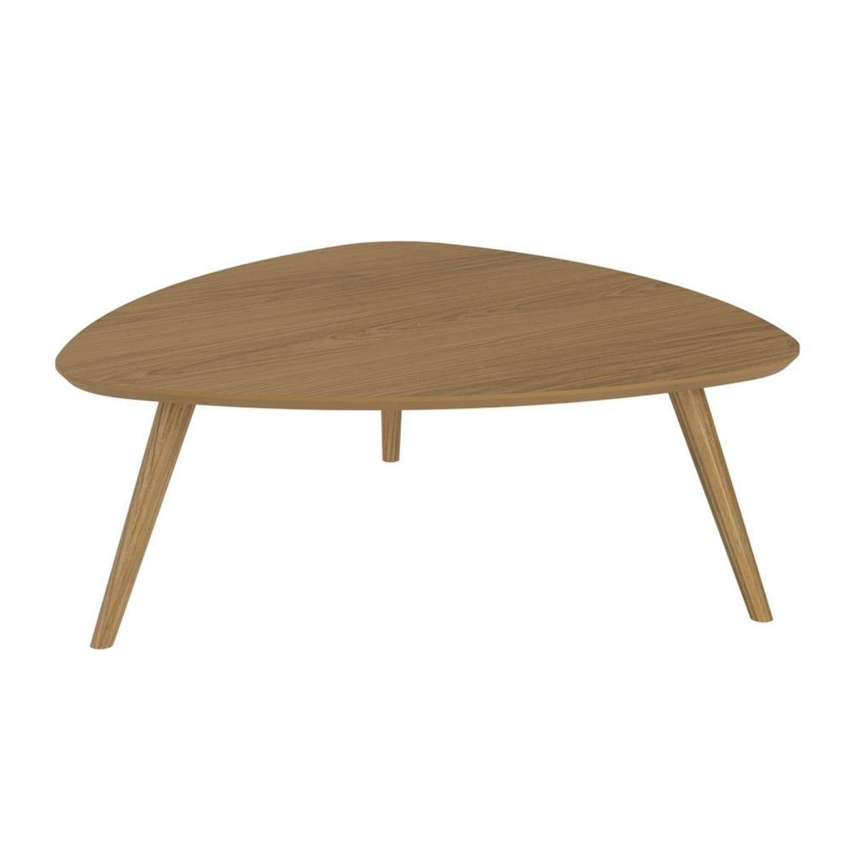 Mesa de Centro Unique em MDF Louro Pés em Madeira Marin