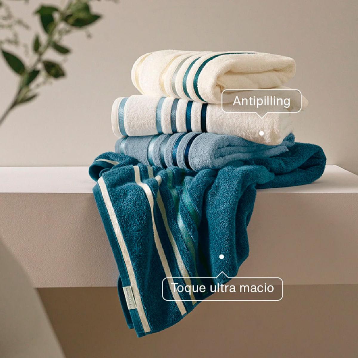 Toalha de Banho Karsten Fio Penteado Lumina Allure Azul 140x70 cm