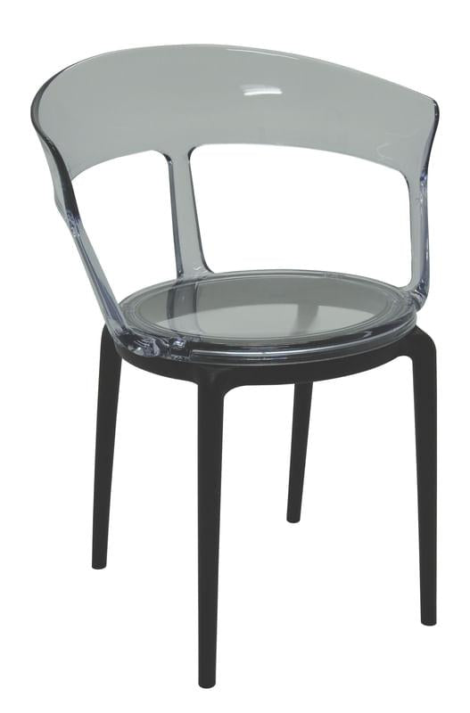 Cadeira Luna P policarbonato e base preta Tramontina 92092219