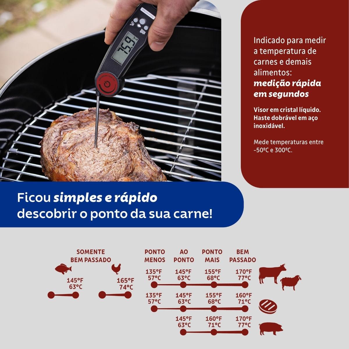 Termômetro Digital Tramontina para Carnes com Haste Inox