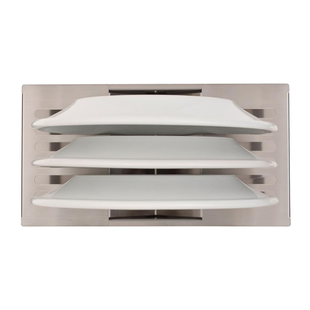 Escorredor de Pratos Tramontina em Aço Inox Scotch Brite para uso no Canal Organizador 30x15 cm