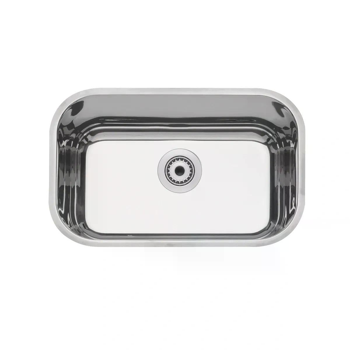Cuba Tramontina Lavínia Plus 47 BL Inox Alto Brilho 47 x 30,5 cm Válvula 3 1/2 pol