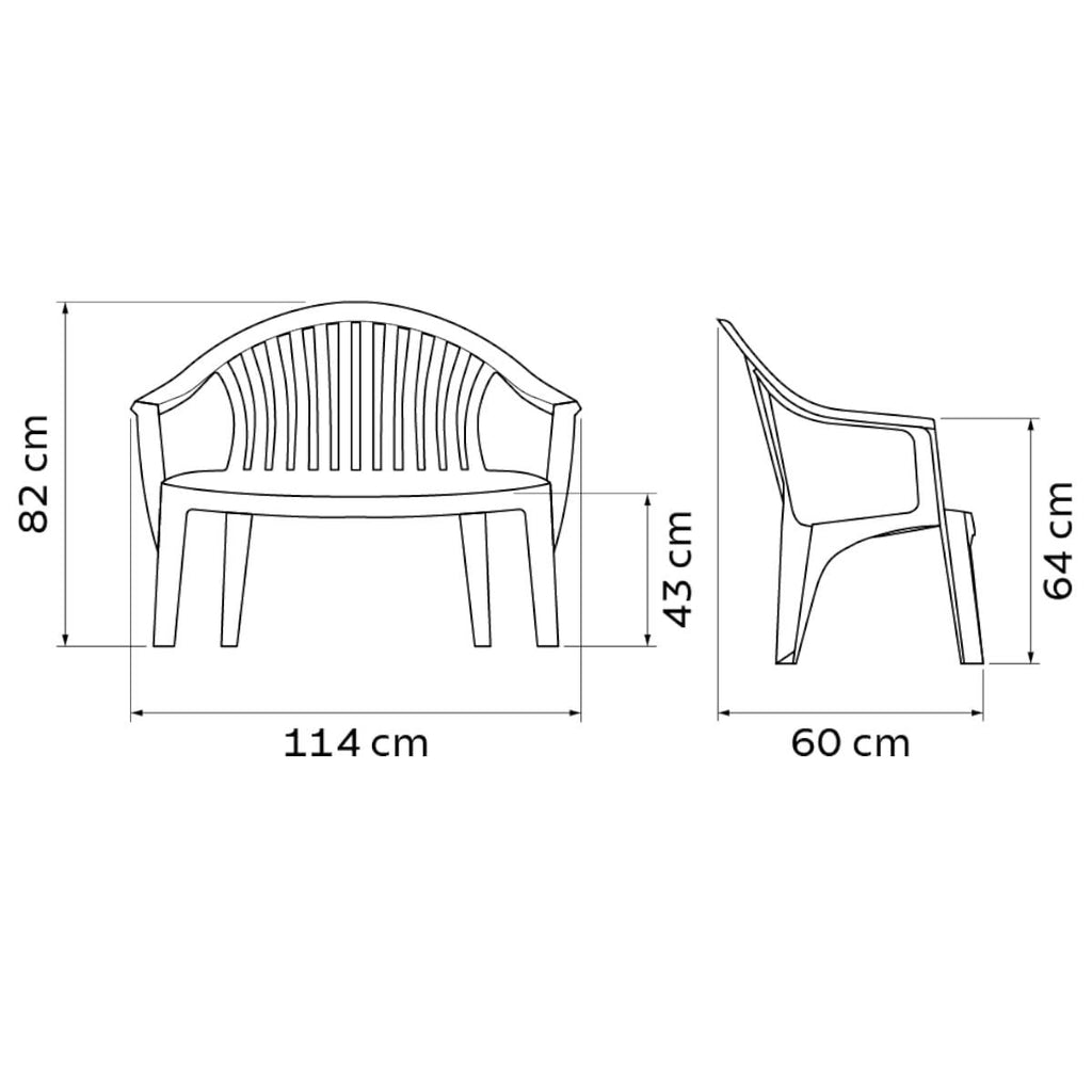 Banco Tramontina Leme 114x60 cm em Polipropileno Verde Oliva