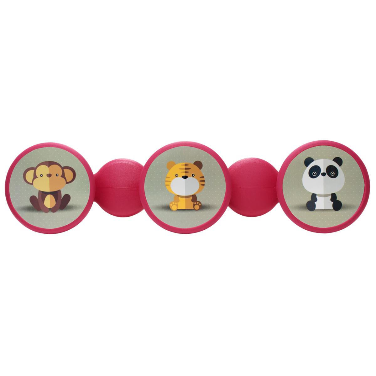 Cabide Infantil Tramontina Bola em Polietileno Rosa