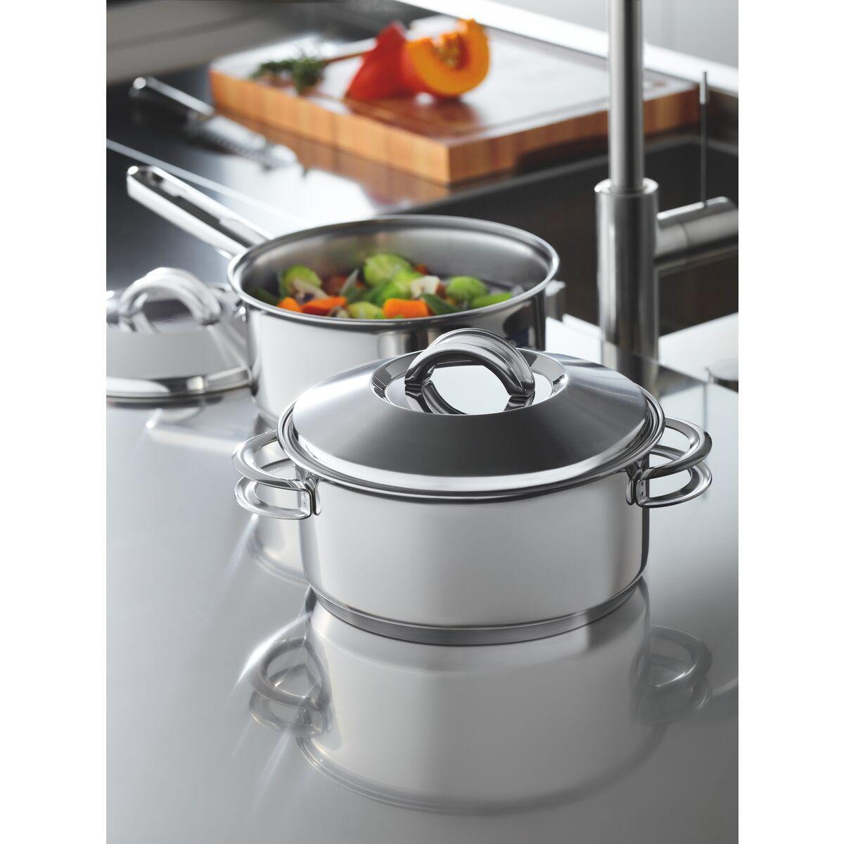 Panela Tramontina Solar Aço Inox Fundo Triplo com Tampa e Cabo 20 cm 2,9 Litros