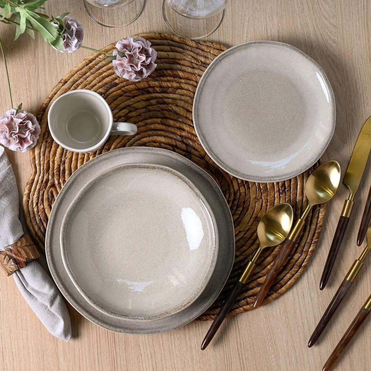 Aparelho de Jantar 16 Peças Daily Natural Off White Porto Brasil