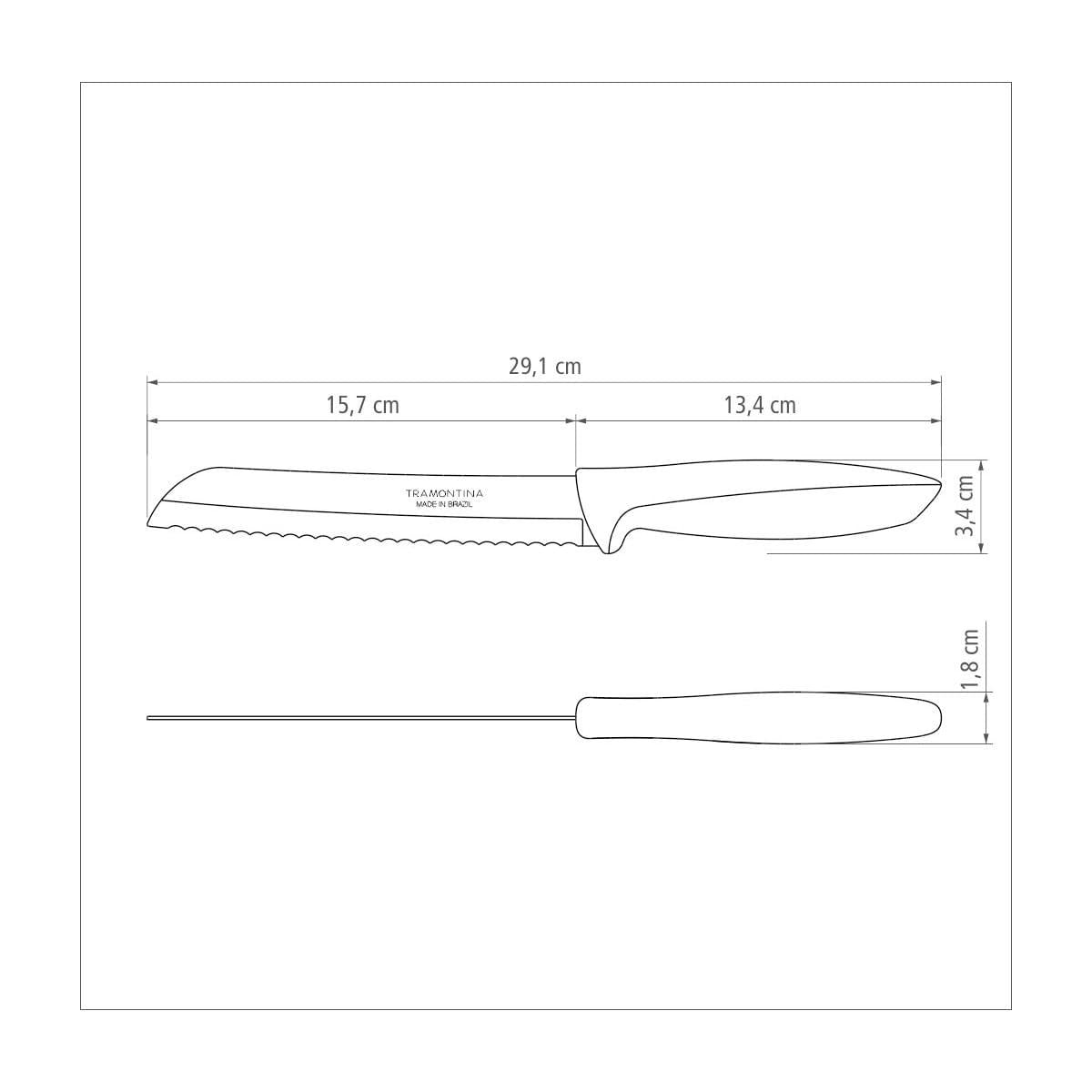 Faca para Pão 7" Tramontina