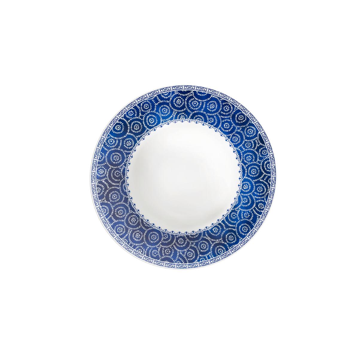 Jogo de Pratos Tramontina Umeko em Porcelana Decorada 18 Peças